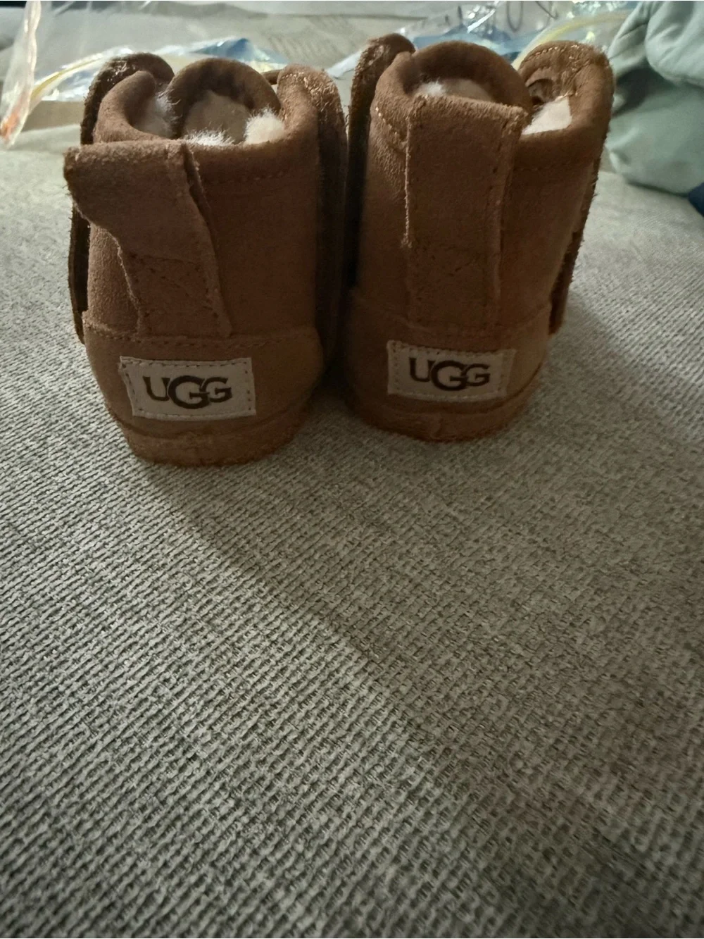 UGG Kids Chestnut Suede Fleece-Lined Boots